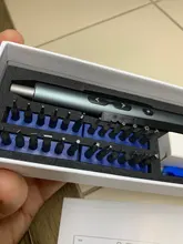 Juego de destornilladores eléctricos de precisión 28 en 1, para teléfono y portátil, destornillador multifuncional magnético con batería de litio de luz LED