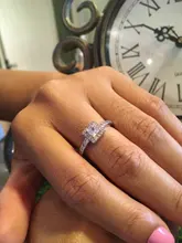 Anillo de amor de Zircón hueco para mujer, sortija de amor con nudo de lazo Chapado en plata para Dedo de árbol para pareja, joyería de compromiso para boda