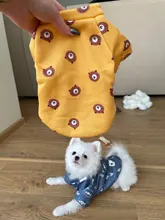 Cute Print Small Dog Hoodie Coat Winter Warm Pet Clothes for Chihuahua Shih Tzu Sweatshirt