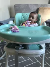 Silla alta de lujo multifunción reclinable para bebé, asiento alto con rueda, mesa de comedor para niños, silla para dormir, juego fácil