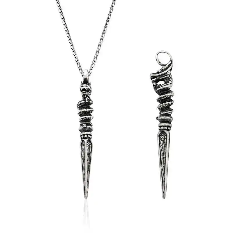 

Armagano 100% 925 Sterling Silver Dry Head Wedge Men 'S Necklace Quality and Original Male Amulets
