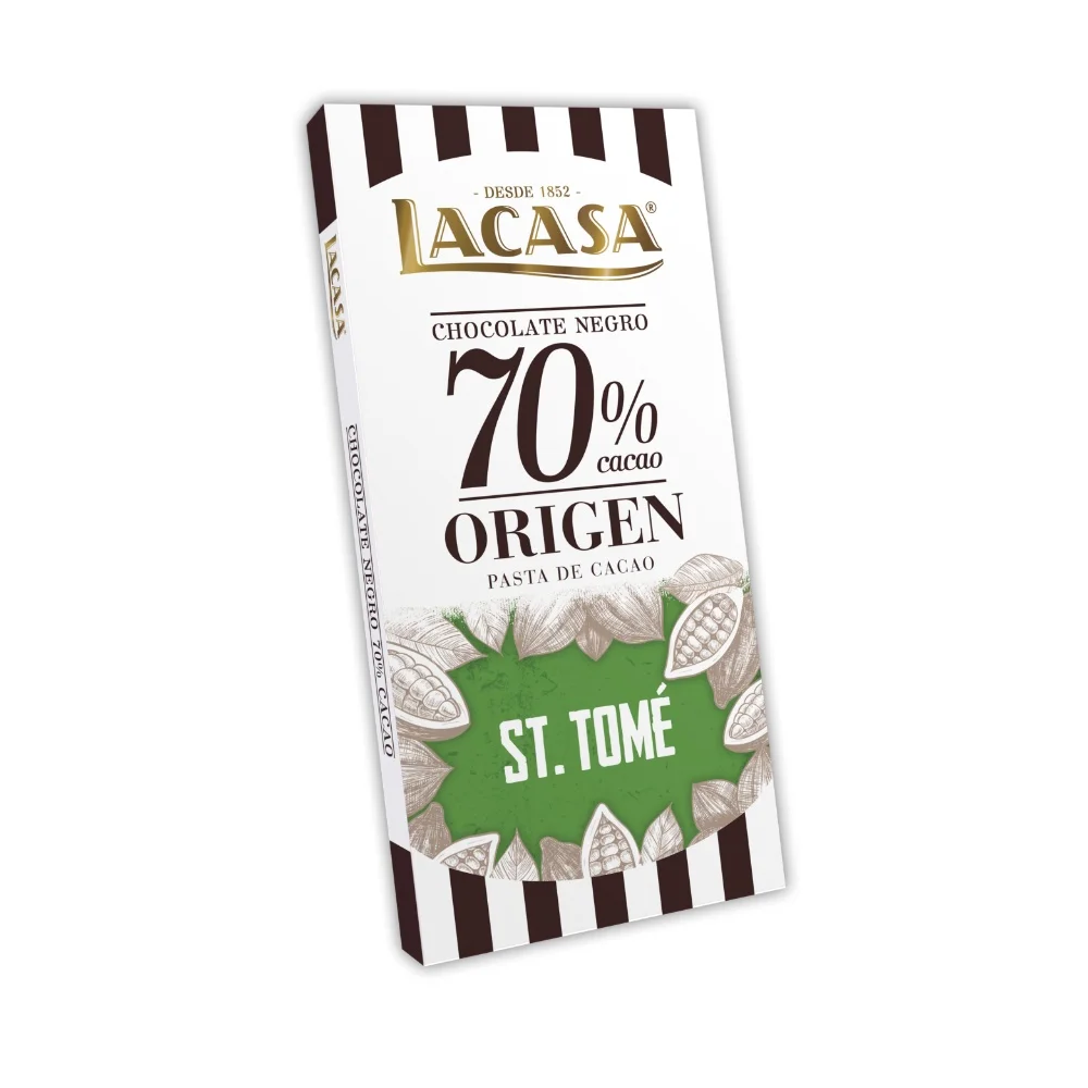 Tablet 70% cocoa origin St. Tomé · 90g. afbeelding