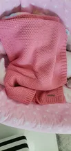 Manta tejida para bebé, ropa envolvente de cama supersuave para niños pequeños, colcha de cama, sofá, cochecito, cesta