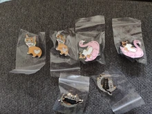 Brooch-Bag Jewelry Pizza-Donuts Corgi Lapel-Pin Dog-Badge Gift Holiday Swimming-Diving