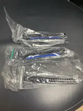 Maquinilla de afeitar de acero inoxidable para hombre, mango de afeitar de seguridad desechable, para el cuidado de la cara, 10 Uds.