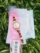 CUSSI-reloj de oro rosa para mujer, pulsera de lujo de acero inoxidable, reloj de joyería de mujer