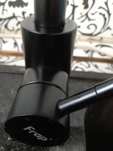 Frap-grifo de fregadero de cocina de acero inoxidable, rociador con pintura en aerosol negra, mezclador de agua fría y caliente de un solo Mango, Y40001/3