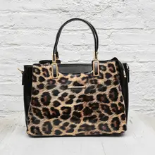 Модная женская сумка из лакированной кожи с леопардовым принтом Sanmorris