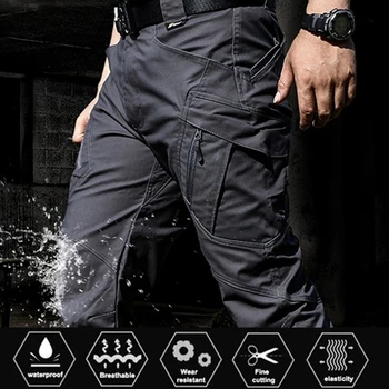 City Military Casual Cargo Pants Elastic Outdoor Army Trousers Men Slim Many Pockets Waterproof Wear Resistant Tactical Pants 1