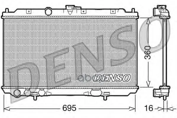 Радиатор Системы Охлаждения Nissan: Primera 2.0 / 2.0 Hatchback / 2.0 Station Wagon Denso арт. DRM46027