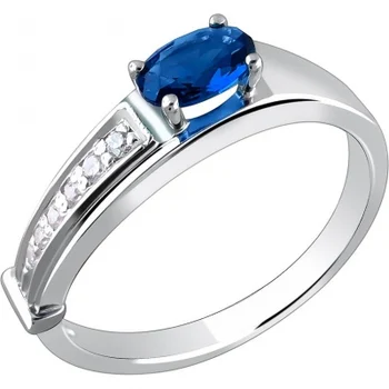 

Esthete ring with sapphire and cubic zirconia