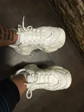 Zapatillas gruesas vulcanizadas informales para mujer, zapatillas de plataforma alta con cordones, color negro, 2020