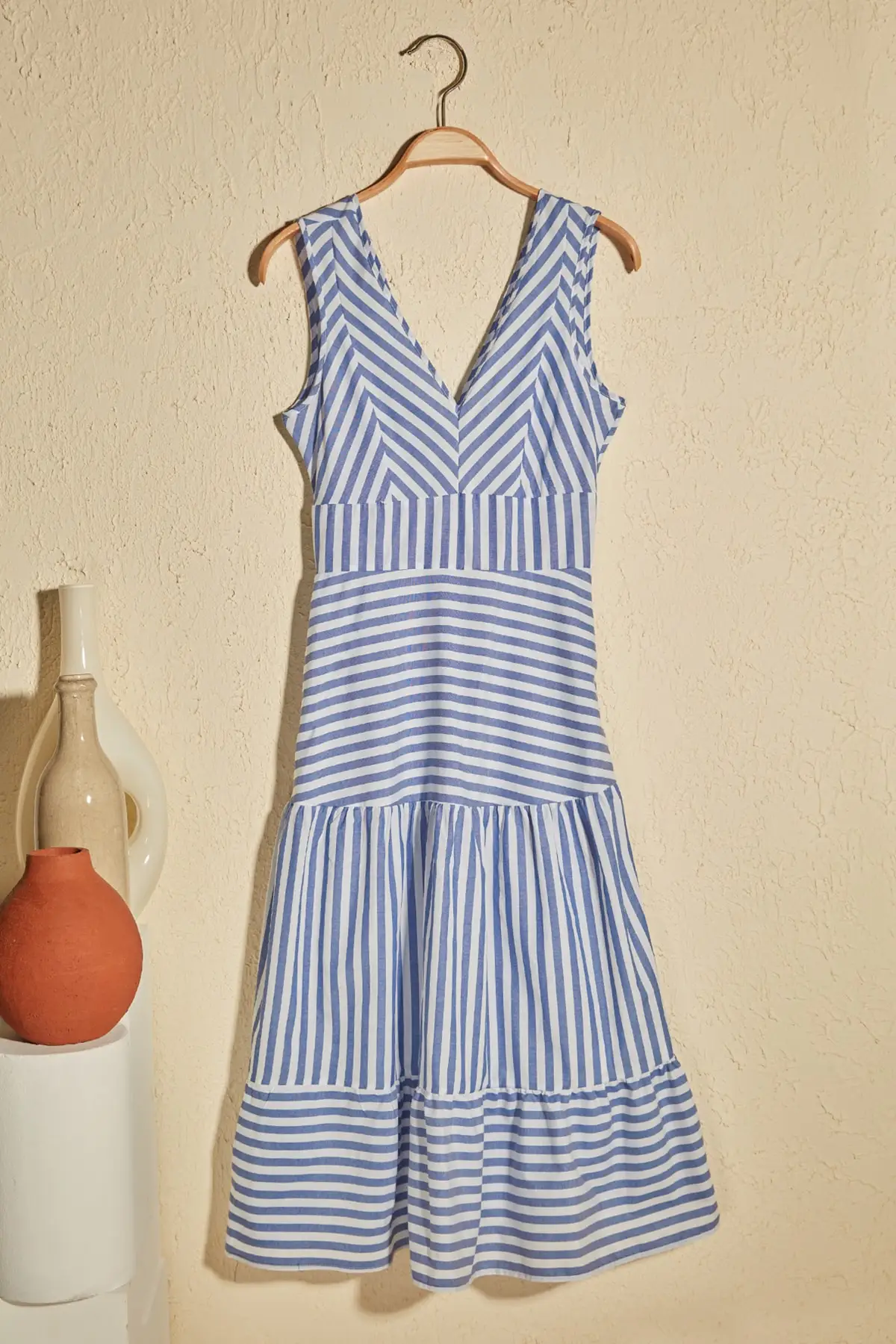 Trendyol Striped Dress TWOSS20EL2152|Dresses| - AliExpress