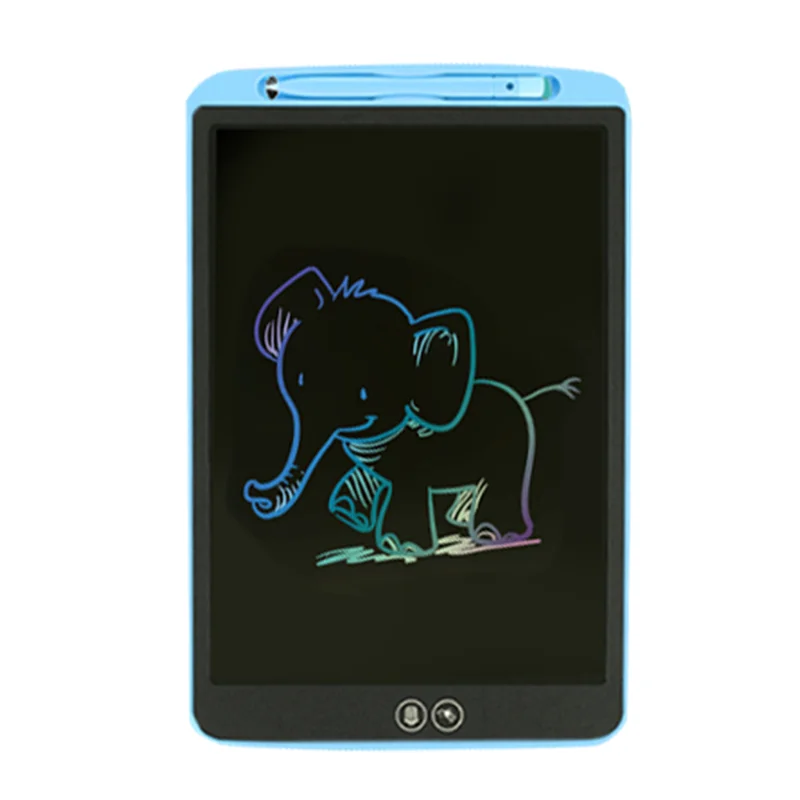 blue 12 дюймов ЖК-дисплей планшет для письма частично стирания с цифровым рисунком для рукописного ввода графической информации Pad сообщение Графика доска дети писать доска - Цвет: blue