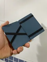 Mini monederos mágicos de cuero sintético para hombre, monedero ultrafino con cremallera, tarjetero de plástico, novedad de 2020