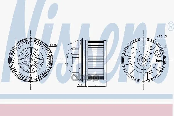 Мотор Отопителя Ford Focus Ii/Focus Iii/Mondeo/Kuga 03-/07-/11- Nissens 87245 Nissens арт. 87245