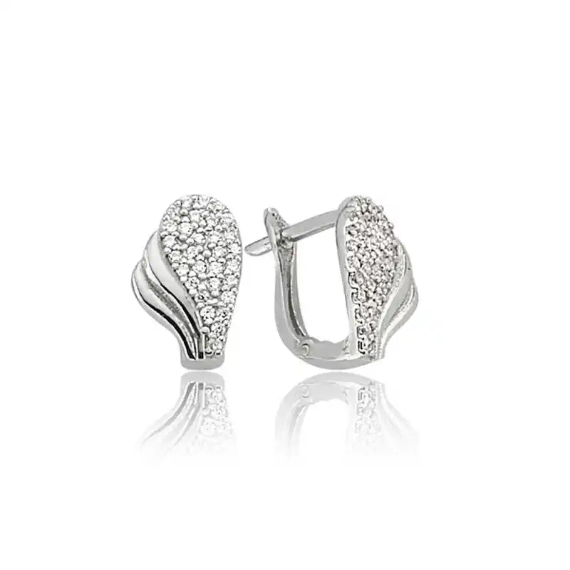 

Silver Leaf Pattern Earrings