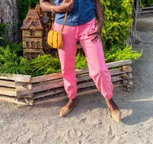 Polyester Pants Lace-Up Simplee Pink Summer Women's Loose Street Casual Solid Sports