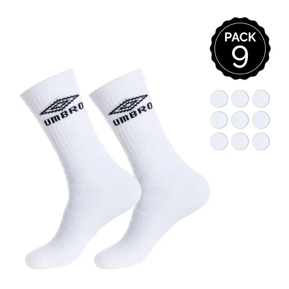 9 СЦВК UMBRO sport socks half-round 9/12 pairs unisex white - Цвет: 9 СЦВК