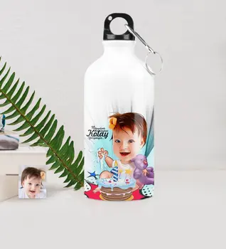 

Personalized Baby Birthday Caricature Of Metal Water bowl (500 ml.) 2