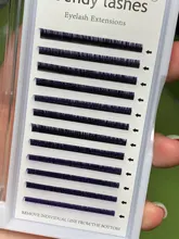 Extensiones individuales de pestañas postizas, 12 líneas de colores, ombré, verde, azul, marrón, visón de imitación, profesionales, herramientas de maquillaje