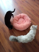 Cama de Gato supersuave, 14 colores, redonda, mullidas de gato, cesta para dormir, larga felpa, cálida, alfombrilla para mascotas, perrera ligera de tacto cómodo
