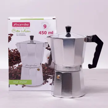 

Geyser coffee maker 450 ml (9 servings) made of aluminum Kamille, kml-2502