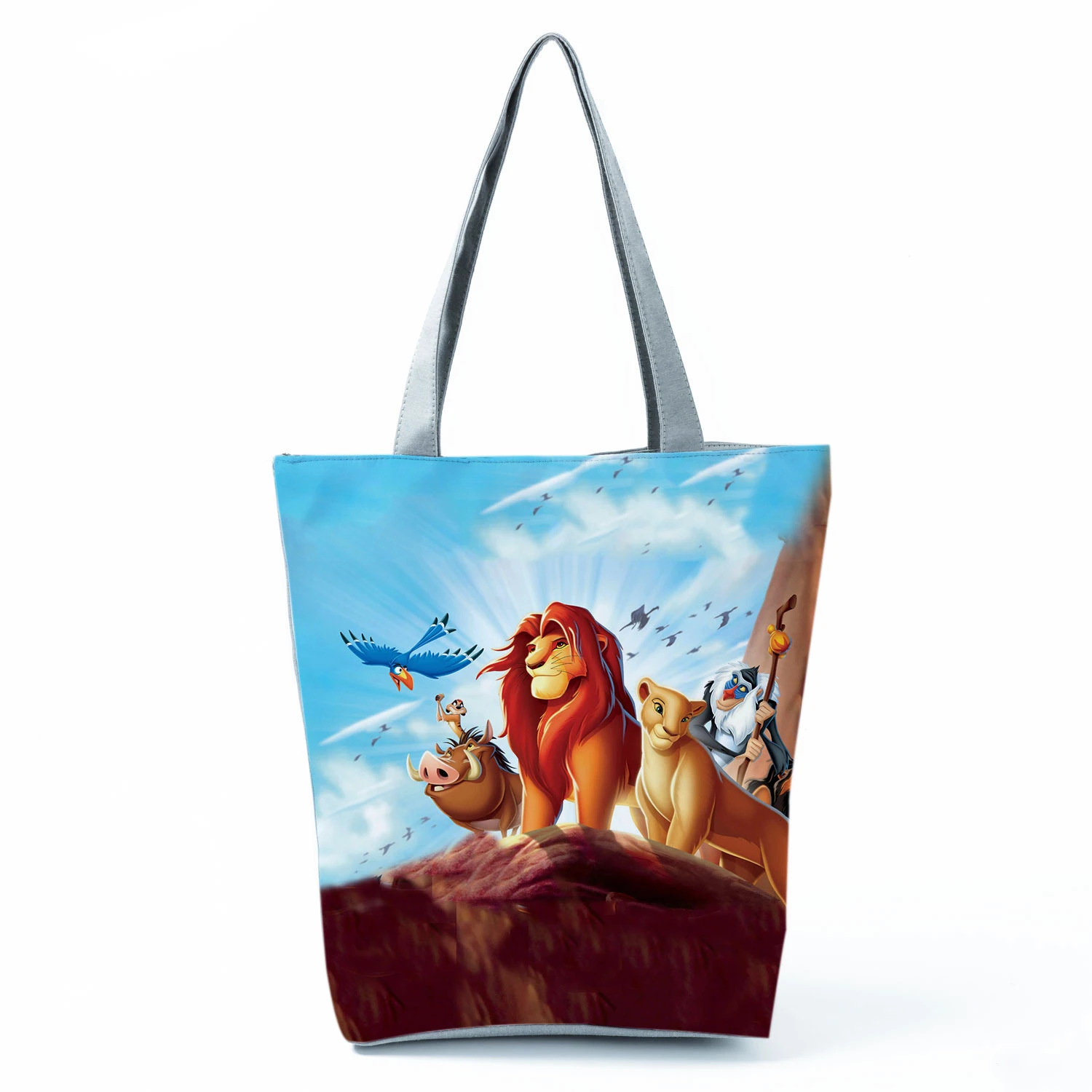 The Lion King Printed Handbag Disney Women Shoulder Bag Fashion Eco Reusable Shopping Bag High Capacity Beach Bag Cartoon Tote women's bags on sale	