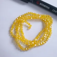 3 4 6 8mm espaciador redondo perlas de vidrio para fabricación de joyería Diy accesorios de colores de cristal facetado perlas al por mayor Z174