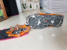 18 dientes hielo nieve crampones antideslizante escalada pinza zapato cubre Spike zapatos de acero inoxidable nieve antideslizante de la cubierta del zapato Crampon