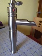 Tap Faucet Basin Sink Vanity Waterfall Cold-Mixer Orb/black Mount Crane Deck One-Handle