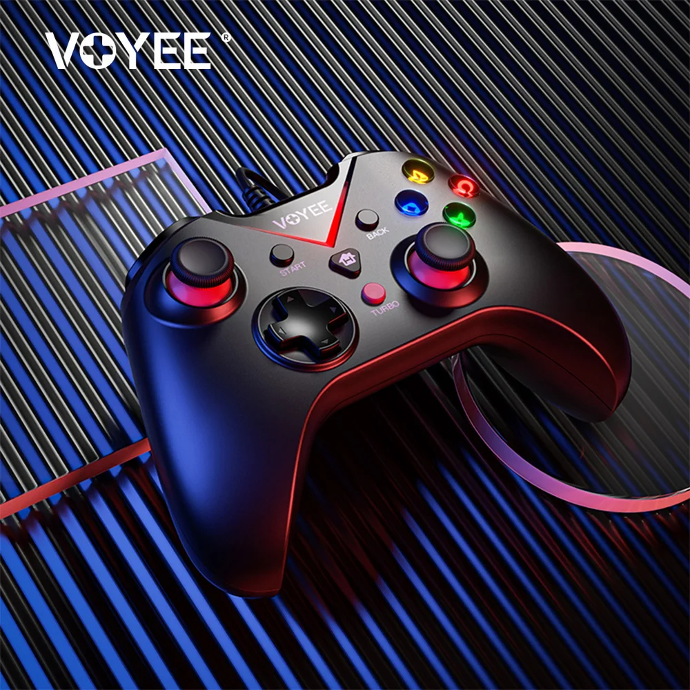 Проводной геймпад VOYEE для ПК контроллер PS3 Windows 10 8 7 джойстик ноутбука проводной USB