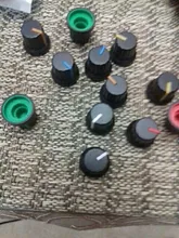 ¡El más nuevo! Gran oferta 12 uds 6mm Agujero del eje Dia de roscada moleteada tapones de perillas de potenciómetro