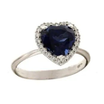 

Gold Women Ring With White Heart 803321732552