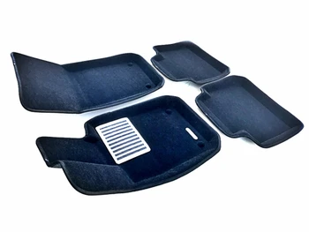 

Textile 3D mats euromat3d luxe in the salon for Porsche Panamera (2017-) with a metal heel