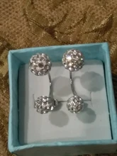 Promoción 925 de moda de plata esterlina U doblar pendiente Shambhala brillante ladiesstud joyería pendientes de alergia libre al por mayor