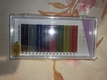 LIFMINRY-extensiones de pestañas suaves de visón, 8 colores, arco iris de color, 16 líneas Premium