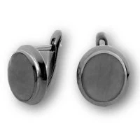 

Silver earrings with malachite