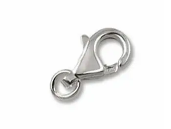 

Italian carabiner closure in white gold 750 MILESIMAS