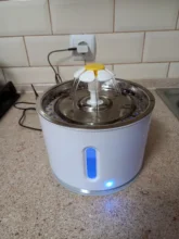 Dispenser-Container Fountain Cat-Bowl Water-Level-Display Electric-Water-Feeder Dogs