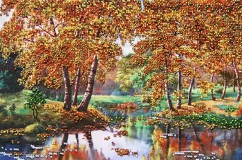 

51060 set for embroidery with beads Astrea 'Russian birch ', 20x30 cm
