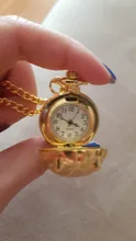 Reloj dorado de lujo para niños y niñas, colgante para suéter, de cuarzo, de bolsillo