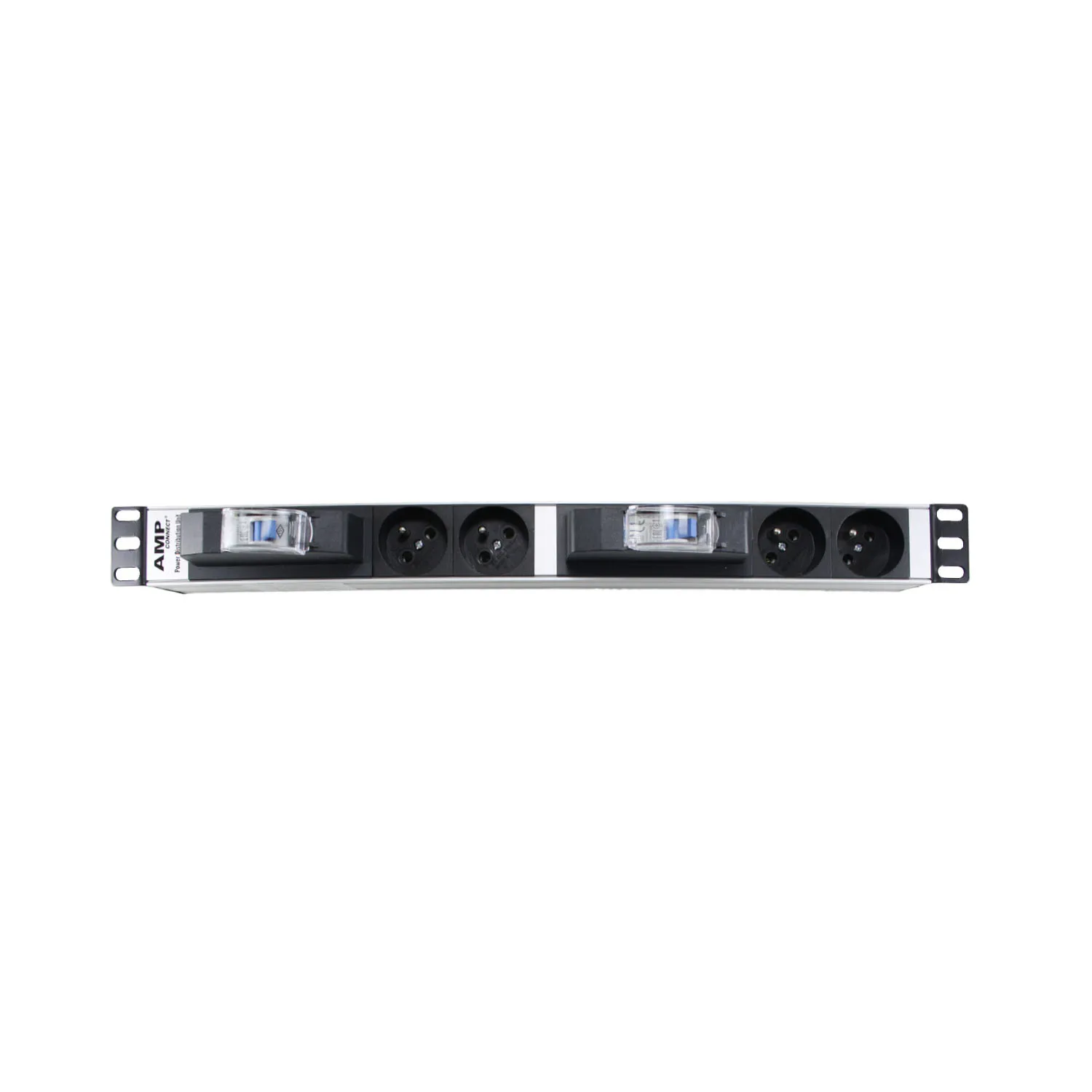 Amp подключения PDU 19 ''1U(2+ 2) 4 способ французский тип NFC 61314 разъем 2 единицы автоматический выключатель подключен Алюминиевый Профиль рамки PDU