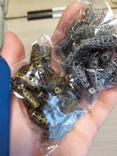 50 Uds. De abalorios de aleación de 17x10mm, accesorios de joyería, colgante con forma de flor antigua, para fabricación de joyería DIY