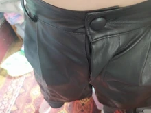 2020 Winter New Women Orange Color PU Bermuda Shorts Faux Leather Belted Shorts