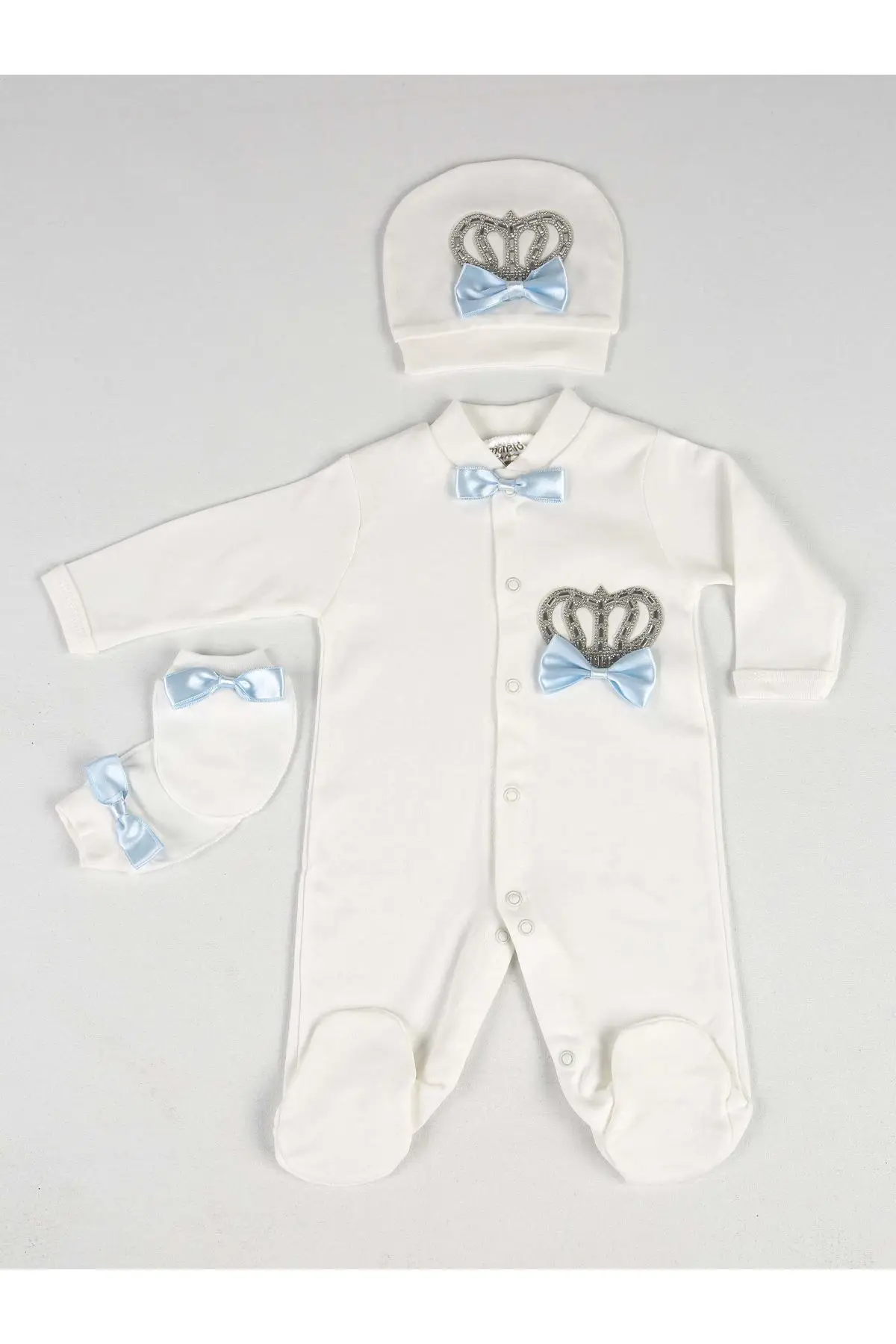 

White King PCs set Male Baby Rompers