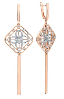 

Silver earrings with cubic zirconia sunlight sample 925