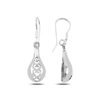 

KUTAYDAN Pattern Drop Earrings 925 Sterling Silver