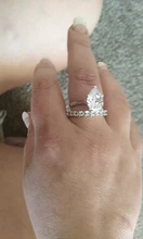 Anillo de compromiso de Plata de Ley 925 con diamante de imitación, anillo de compromiso de zirconia cúbica con piedras, tamaño 5,6,7,8,9,10,11,12