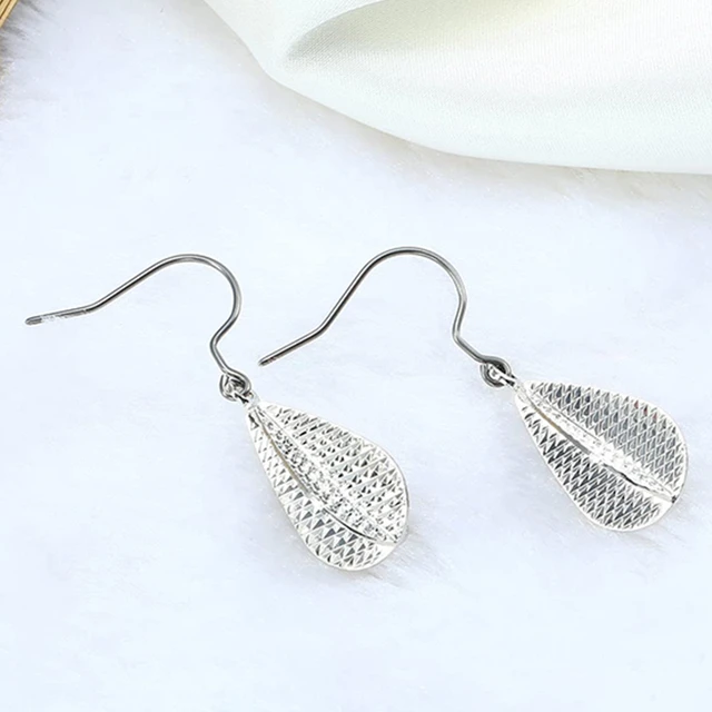 Drop Earring For Women Girls Sensitive Ear Titanium Teardrop Dangle Earrings  Pure Titanium Earring Hooks Handmade Engraving - AliExpress